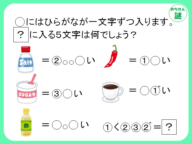 謎解き１０ イラスト謎解き 難易度 簡単 謎解き王国