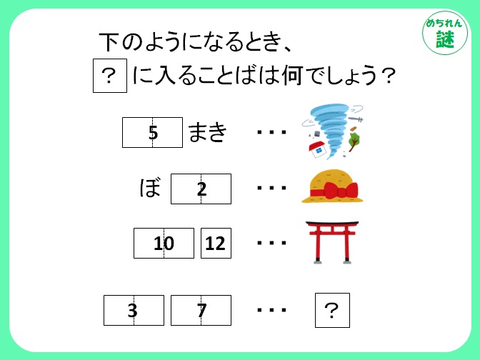 謎解き３２ 規則性謎解き 難易度 普通 謎解き王国