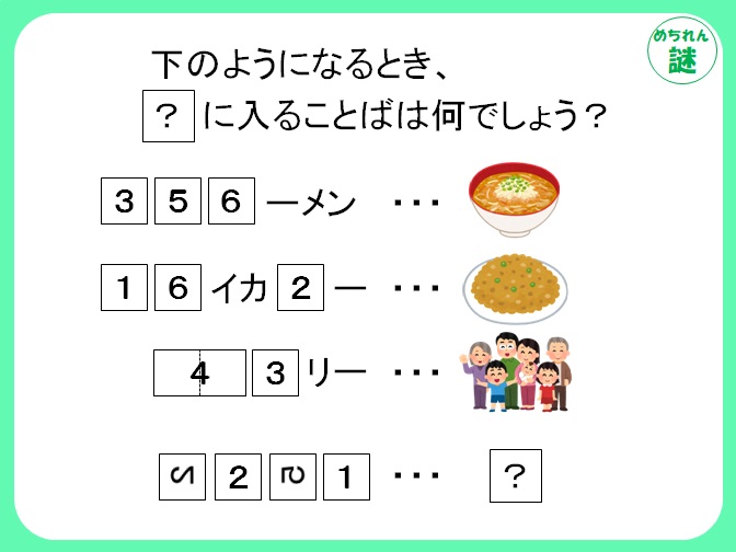 規則性謎解き　数字が表す文字とは？イラストから法則性を導き、答えにたどり着け！